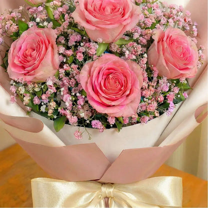 6 Pink Roses