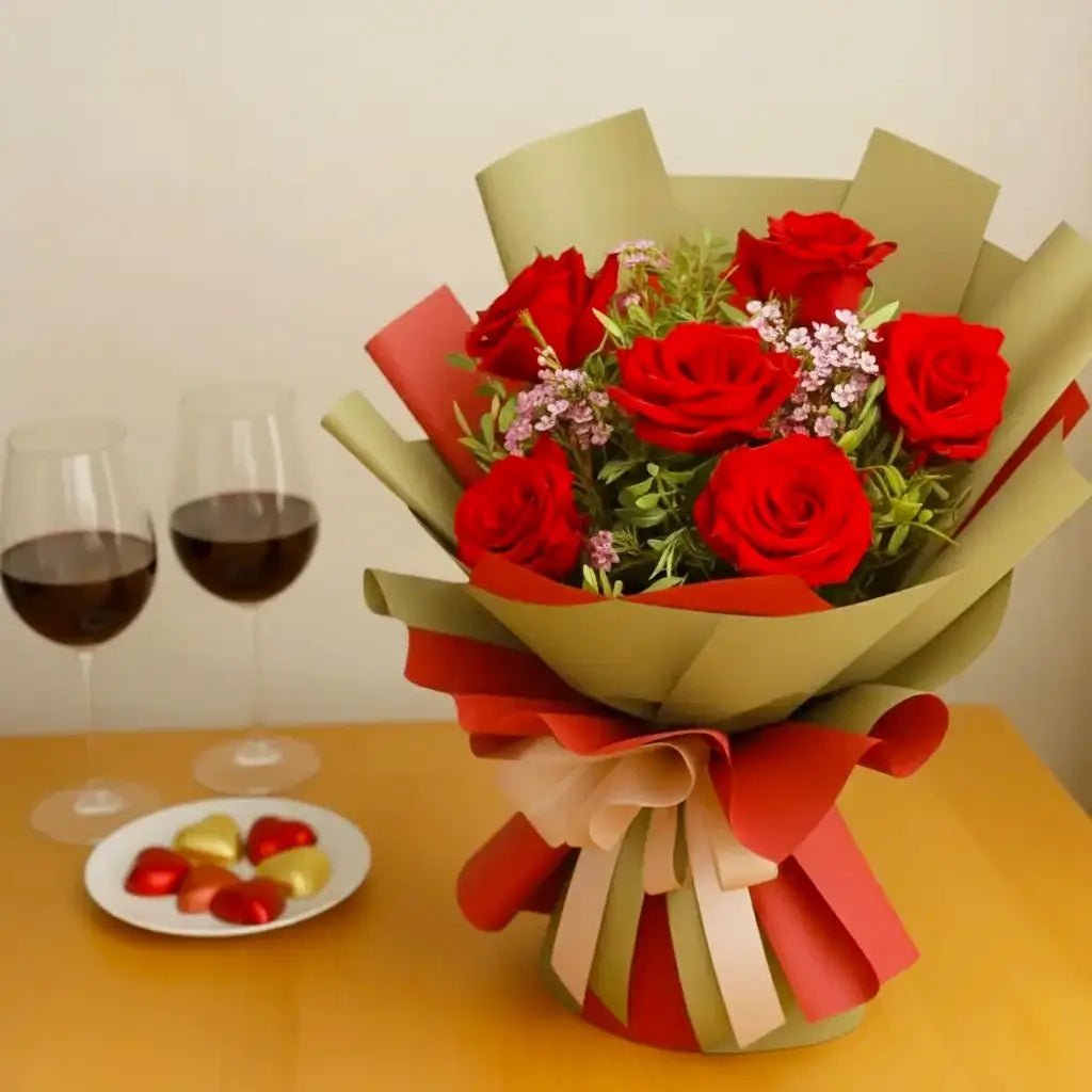 Luxury 6 Roses Bouquet