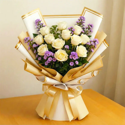 Luxury 12 White Roses