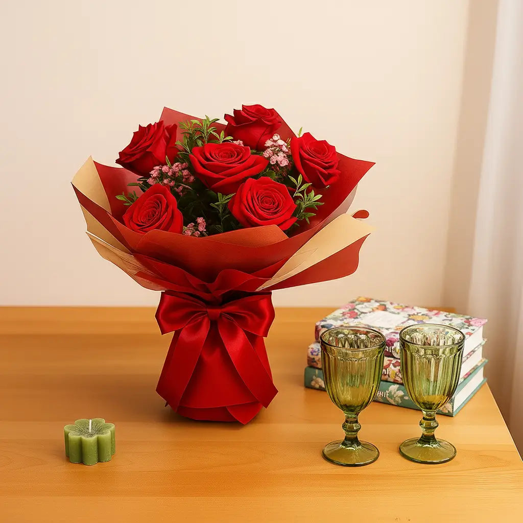 Luxury 6 Red Roses