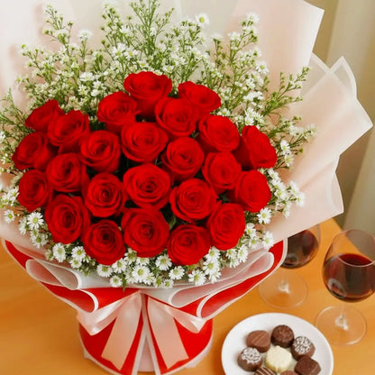 Luxury Two Dozen Red Roses