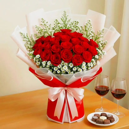Luxury Two Dozen Red Roses