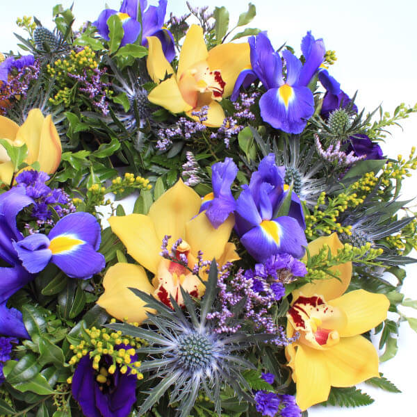 Orchid and Iris Wreath