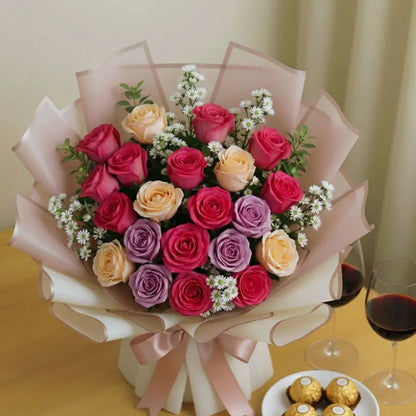 Pastel Mixed Roses