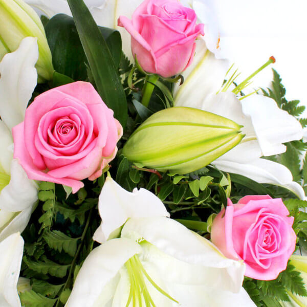 Large Pink Rose and Lily Spray FPB