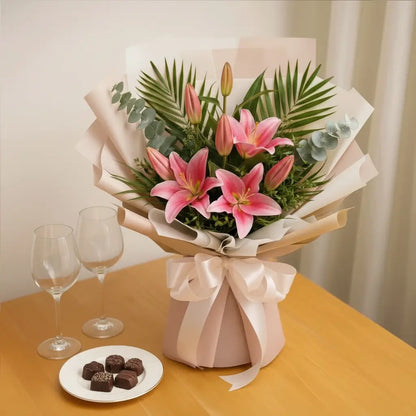 Pink Lilies Bouquet