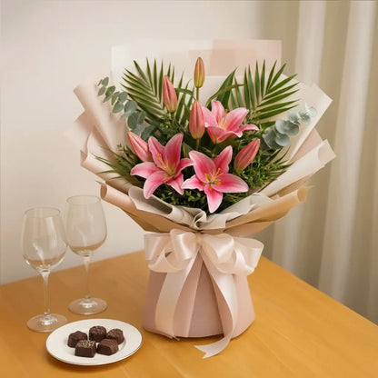 Pink Lilies Bouquet