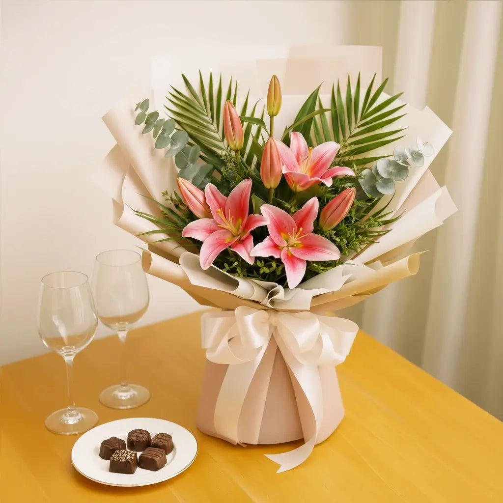 Pink Lilies Bouquet