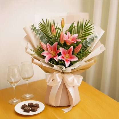 Pink Lilies Bouquet