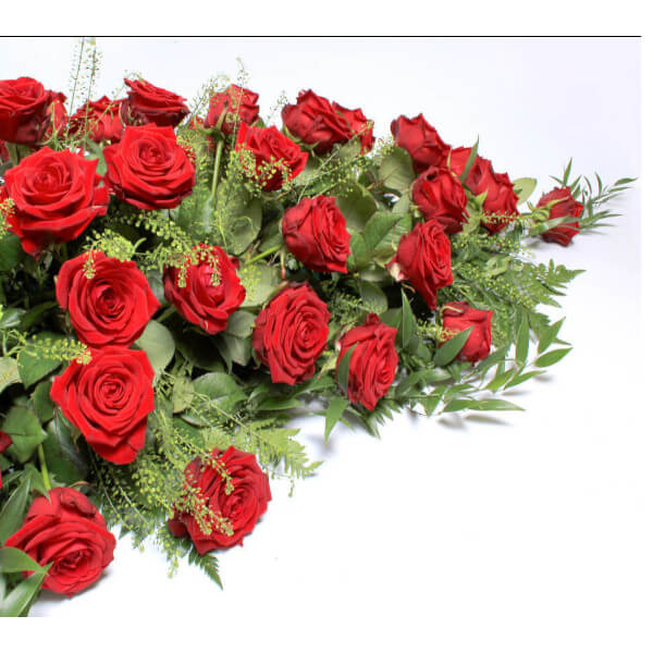 Standard Red Rose Casket Spray FPA