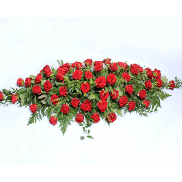 Large Red Rose Casket Spray FPB