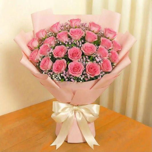 Two Dozen Pink Roses