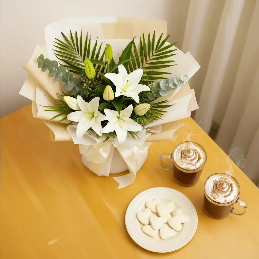 White Lilies Bouquet