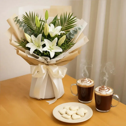 White Lilies Bouquet