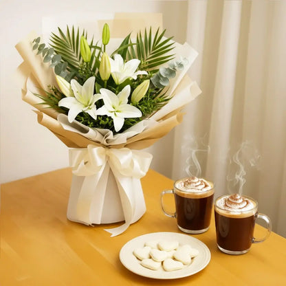 White Lilies Bouquet